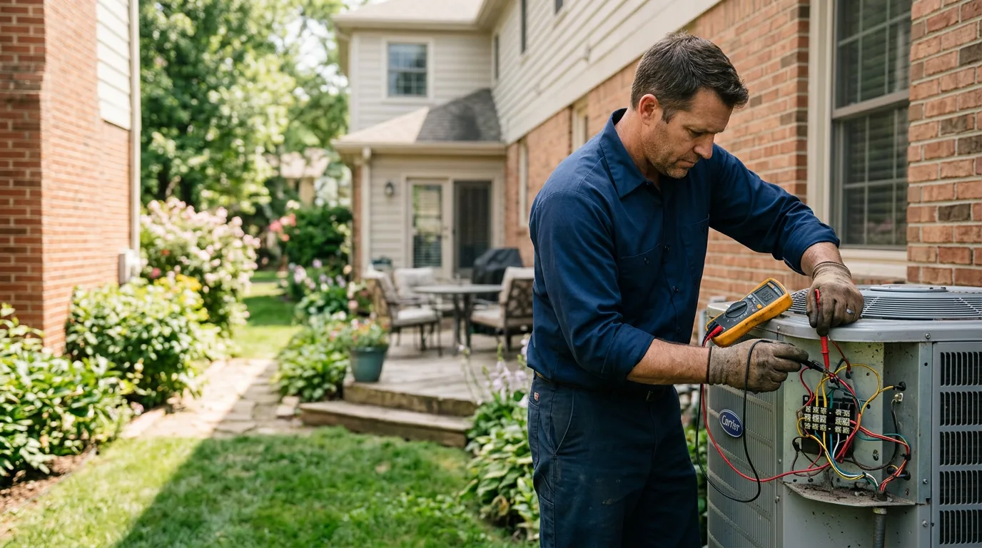 HVAC technician working near Wyandotte, MI